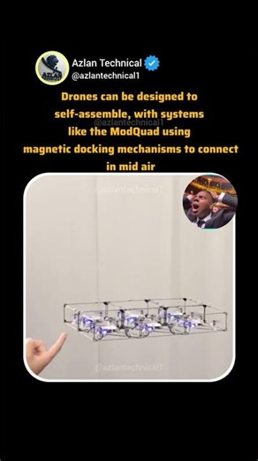 Self assembling drone with Modquad and magnetic docking mechanism in mid air