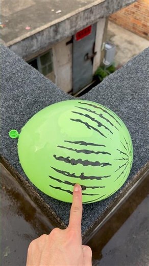 Experiment: Will a Water Balloon Explode If Rolled Down a High-Rise Building? 💥🎈 #balloon