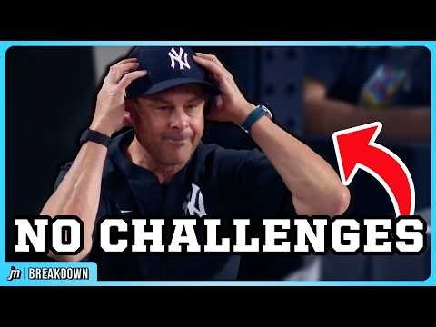 Aaron Boone can't challenge this blown call, a breakdown