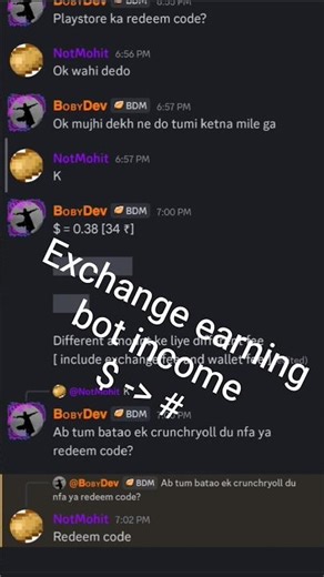 Exchange Your Bot Earning $ - ₹ #shorts #viral #money