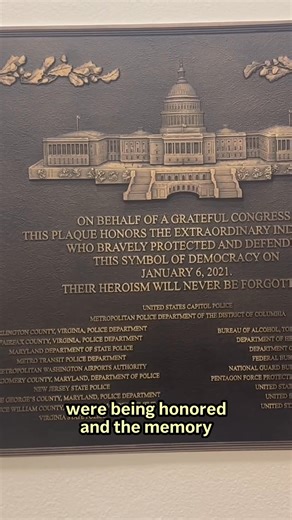 At the fifth anniversary of the Jan. 6, 2021, attack on the Capitol, the official plaque honoring the police who defended democracy is nowhere to be found. About 100 members of Congress have mounted replicas outside their office doors. | AP