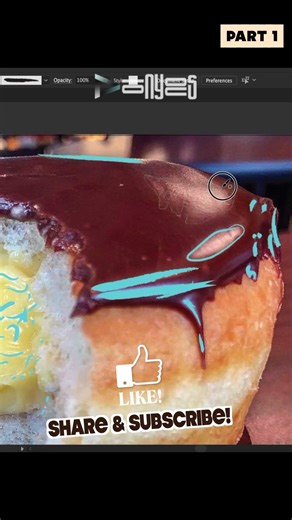 How to Draw Boston Cream Donuts Part 1 #shorts #art #drawing