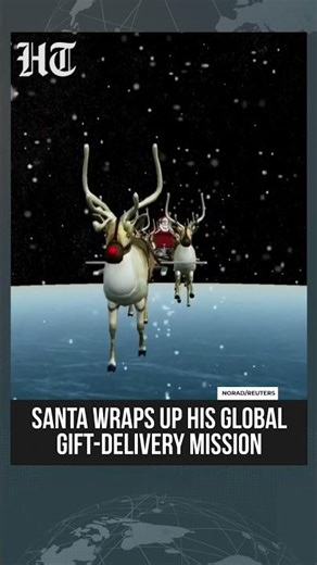 Santa Finishes Worldwide Gift Delivery, Spreads Holiday Cheer Across the Globe | #shorts