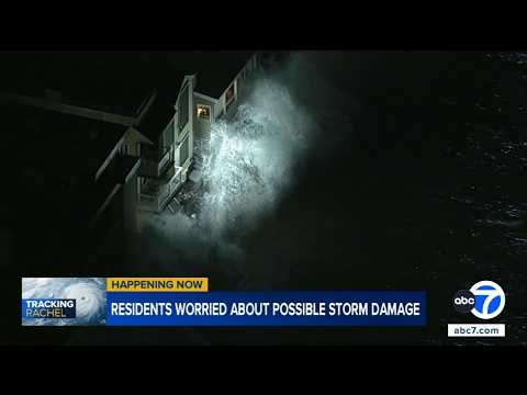 High surf pounds Southern California coast as Tropical Storm Rachel approaches