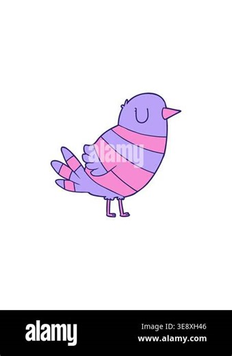 starburst effect animation of cartoon of a hand drawn bird Stock Video Footage - Alamy