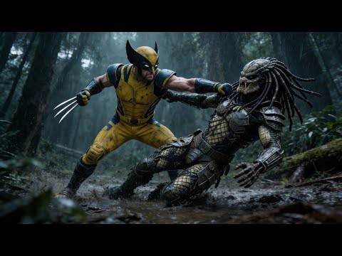 WOLVERINE vs PREDATOR | When the Hunter Meets the Beast 😱