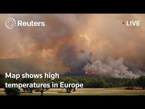 LIVE: Map showing high temperatures in Europe