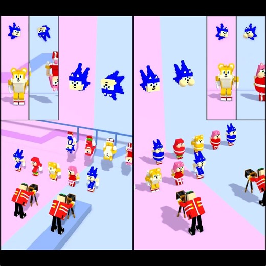 1 or 2 (Behind the Scene) Sonic And Friends Toca Toca Dance Challenge #shorts