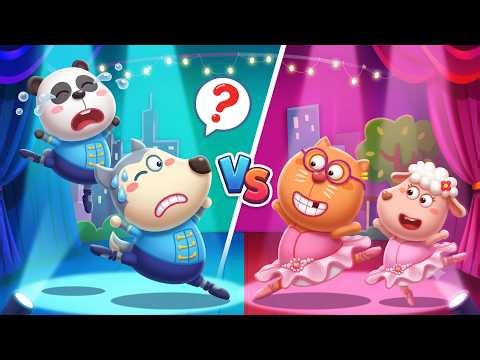 Ballet Battle! 💃 Kat's Pink vs Blue Dance | Funny Cartoon For Kids