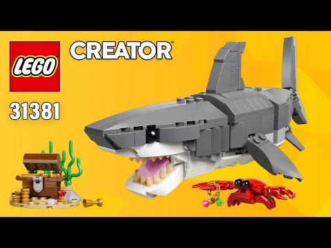 LEGO Creator Fierce Shark with a Treasure Chest (31381)[379 pcs] Step-by-Step Building Tutorial