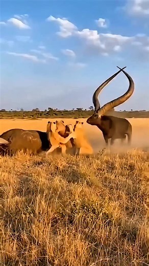 The Cape Buffalo is one of the most dangerous animals in Africa for a reason. They don't leave their own behind. Seeing a bull charge a pride of lions to save a friend is the ultimate display of herd loyalty. 🐃💥🦁 ​Imagine having a friend who would literally tackle a lion for you. That is the energy we all need. ​Stand up for your circle. ​#nature #wildlife #loyalty #savanna #buffalo ​Note: AI generated Content for entertainment | World Re-imagined