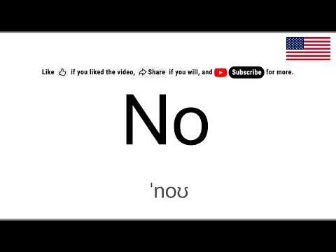 How to Pronounce "No" in English, American