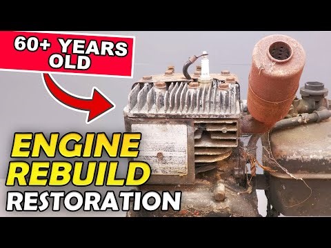 RUSTY OLD 1960'S ENGINE PERFECT RESTORATION