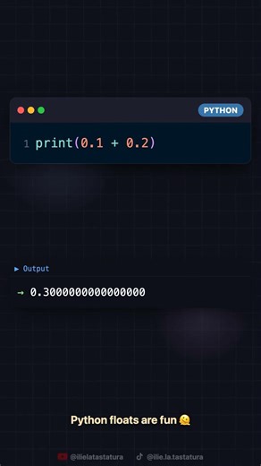 Why 0.1 + 0.2 ≠ 0.3 in Python 🤯 #shorts