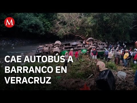 Cae autobús a barranco en Zontecomatlán, Veracruz; reportan heridos y muertos