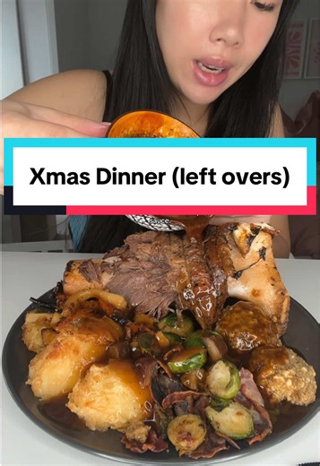 Xmas dinner mukbang ❤️ #eatwithgg #ggflavour #mukbang #eatwithme #christmasdinner