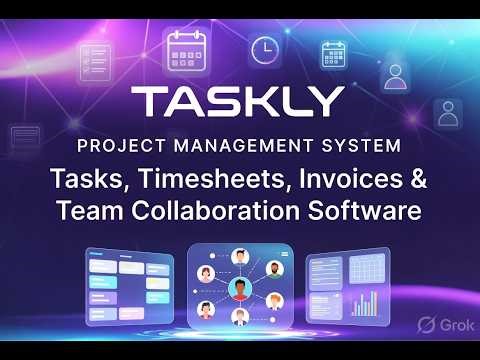 Taskly Project Management System | Tasks, Timesheets, Invoices & Team Collaboration Software