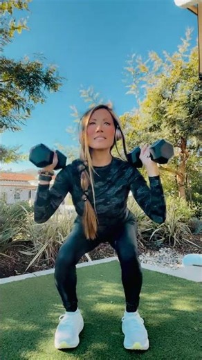 Push Press Kiana Tom | Demo #exercise #dumbbellexercises #kianatom