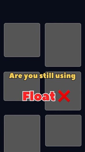 Stop Using CSS float; Use Flexbox or Grid Instead ⚠️ #css #learncoding #learncss #flex #grid #js