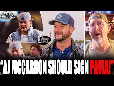 Coach JB Says AJ McCarron Should Sign DIEGO PAVIA For UFL Rhode Island!