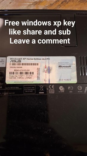 free windows xp key like share and sub #ewaste #ewasterecycling #microscrapping #wasteproduction
