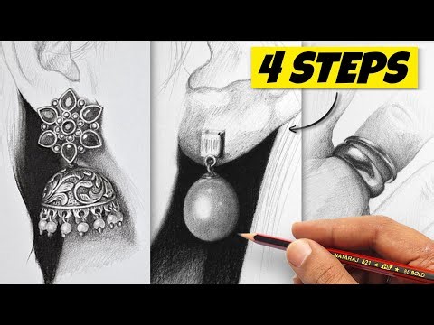 How To Draw Realistic Jewellery - Step by Step Tutorial 