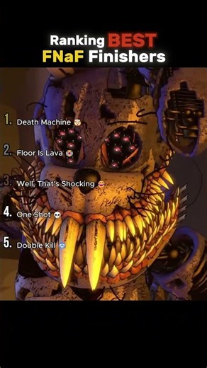 ranking best fnaf finishers 💀 #fnaf #fnafanimation #shorts