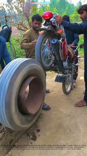 Improvisation in Motion: How Farmers Adapt Motorcycles to Start Engines