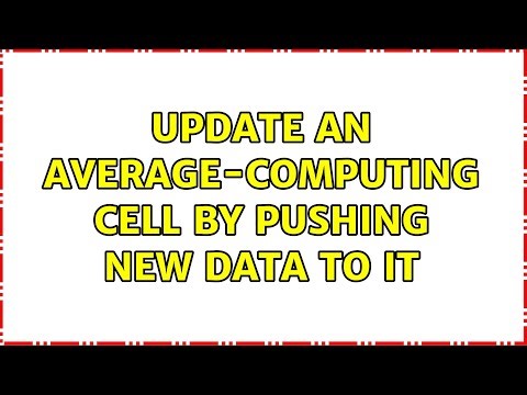 Update an average-computing cell by pushing new data to it