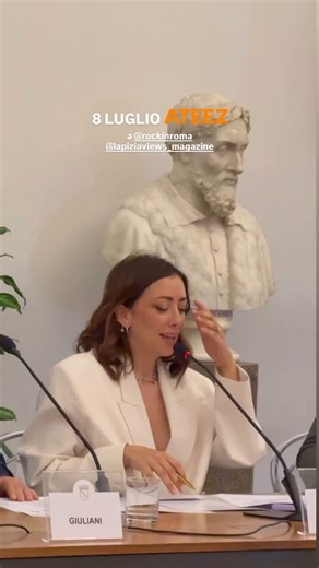 [📢] Direttamente dal conferenza tenutasi oggi per Rock In Roma, dalle storie IG di Francesca Borrello per Lapiziaviews Magazine, annunciati gli ATEEZ come artisti a sorpresa per la sedicesima edizione del festival: 8 LUGLIO!“It wasn’t in the presentation and we didn’t know it either when we arrived! You have to help me with the date because I don’t remember it.July 8 on the Rock in Rome stage there will be ATEEZ”#ATEEZ #에이티즈 @ATEEZofficial