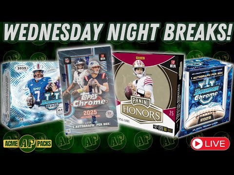 Wednesday Night Sports Card Breaks! TOPPS CHROME FOOTBALL & DRAFT WEEK BREAKS!