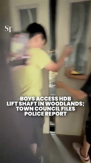 Boys seen accessing HDB lift shaft under maintenance in Woodlands