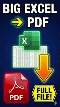 How to Convert big excel file in to PDF file 🔥