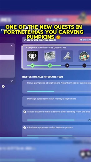 Carving Pumpkins in Fortnite