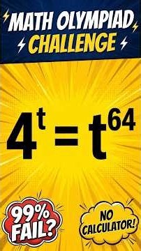 Math Olympiad | How to solve for t in this problem ?