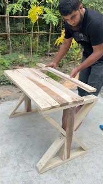 Minimalist and elegant wooden table design #WoodCraft #Woodwork #WoodCreativity #Woodworking