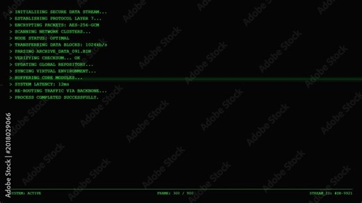 Deep Threat Scan Malware Quarantine Successful and System Security Virus Database Protection Protocol Digital Interface Animation.