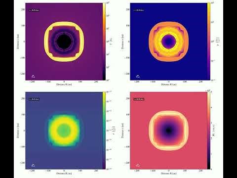Stationary Supernova Simulation | 10⁹ M☉ Black Hole | 10⁴Rg