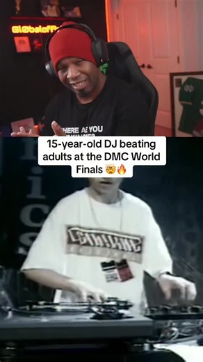 15-year-old DJ beating adults at the DMC World Finals 🤯🔥 Credit : @atrak #dj #turntable #djskills #djtiktok #reaction | GL0BAL
