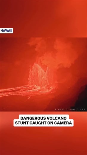 A reckless stunt at one of the world’s most active volcanoes has been caught on camera. Last week, two men were seen walking dangerously close to a lava fountain on Hawaii’s Kilauea and gesturing to a US Geological Survey webcam. The area is closed to the public, but the pair’s actions have raised safety concerns for visitors across the national park. Click the link in the bio for more from 10 News. #volcano #kilauea | 10 News