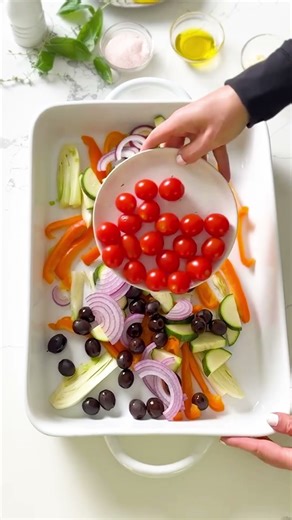 Mediterranean Baked Cod - 1 Pan Dinner!