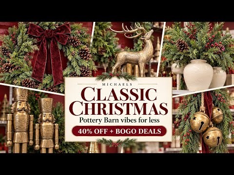 MICHAELS CHRISTMAS TOUR 🎄 Classic Holiday Finds | 40% Off & BOGO Deals!