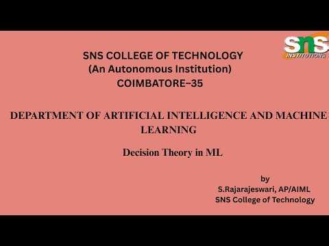 Decision Theory | Machine Learning | SNS Institutions