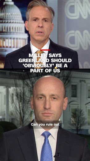 Stephen Miller asserts Trump administration's position is Greenland should be part of the US. | CNN