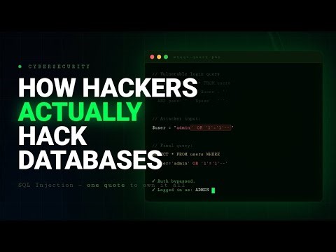 How Hackers ACTUALLY Break Into Databases 🗝️ (SQL Injection Explained )