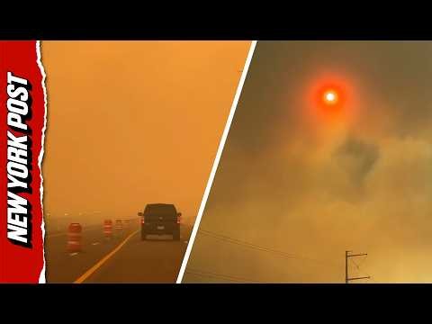 Sky Turns Orange As Hawk Fire Spreads Near Reno, Nevada