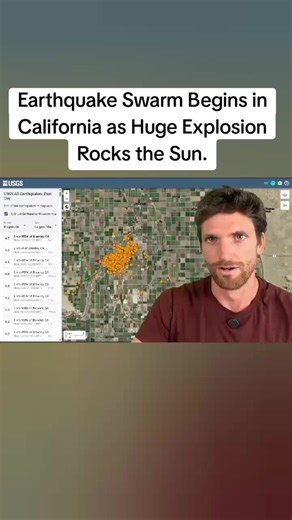 Earthquake Swarm Begins in California as Huge Explosion Rocks the Sun. | California
