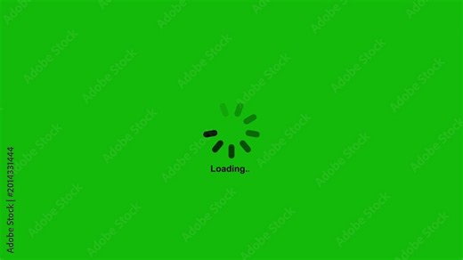 Loading screen icon with circular progress bar and text animation.