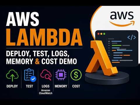 23. AWS Lambda function | Deploy, Test, Logs, Memory & Cost Demo