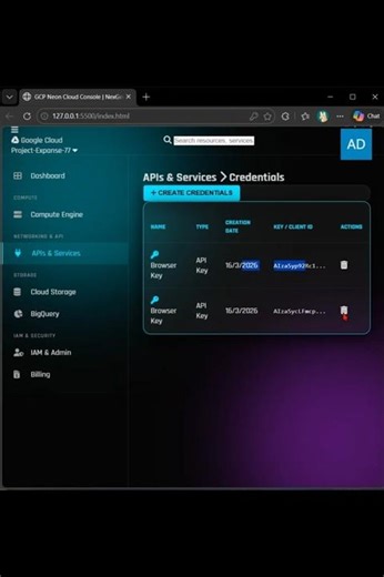 API Key Generator UI |Built with HTML, CSS & JavaScript